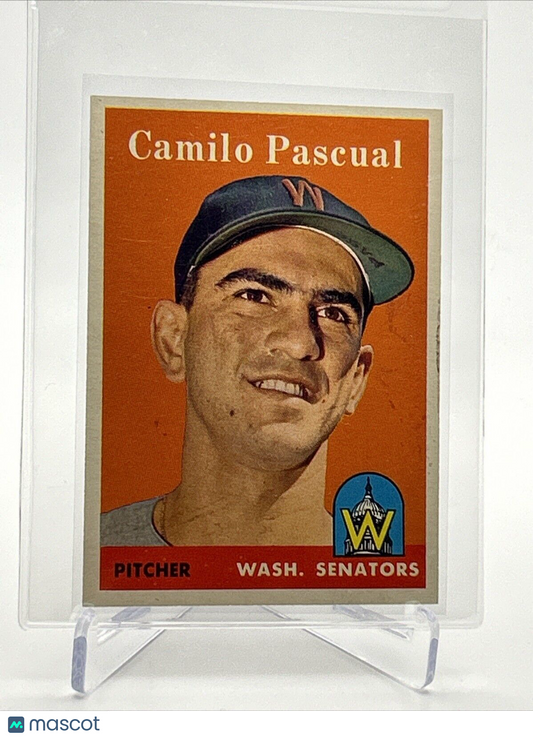 1958 Topps Camilo Pascual Baseball Card #219 EX-MT Quality #2 FREE SHIPPING