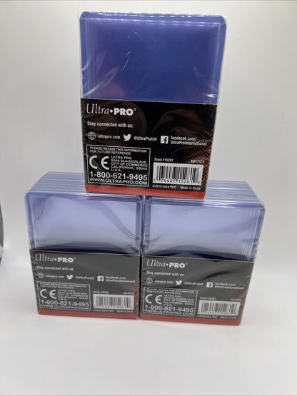 Ultra Pro 3X4 Super Thick Toploaders 130pt Point 3 Packs of 10 WITH SLEEVES