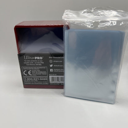 Ultra Pro 3X4 RED BORDER Toploaders 35pt 1 Pack of 25  AND 100 SLEEVES