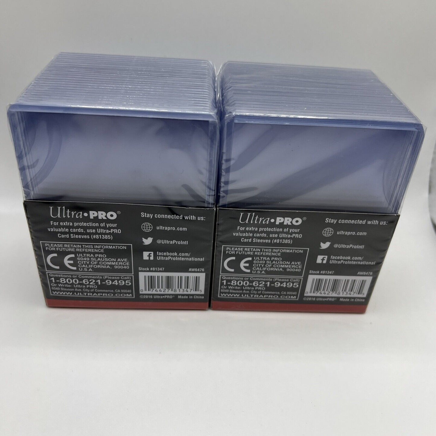 Ultra Pro 3X4 Thick 75pt Toploaders 2 Packs of 25 for up to 75pt Cards