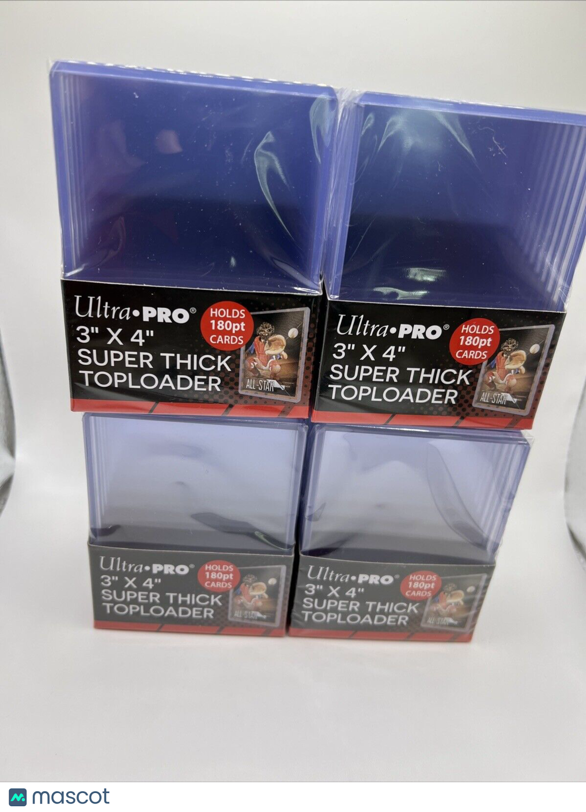 Ultra Pro 3X4 Super Thick Toploaders 180pt Point 4 Packs of 10 for Thick Cards