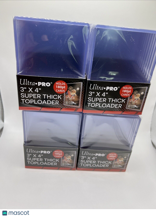Ultra Pro 3X4 Super Thick Toploaders 180pt Point 4 Packs of 10 for Thick Cards