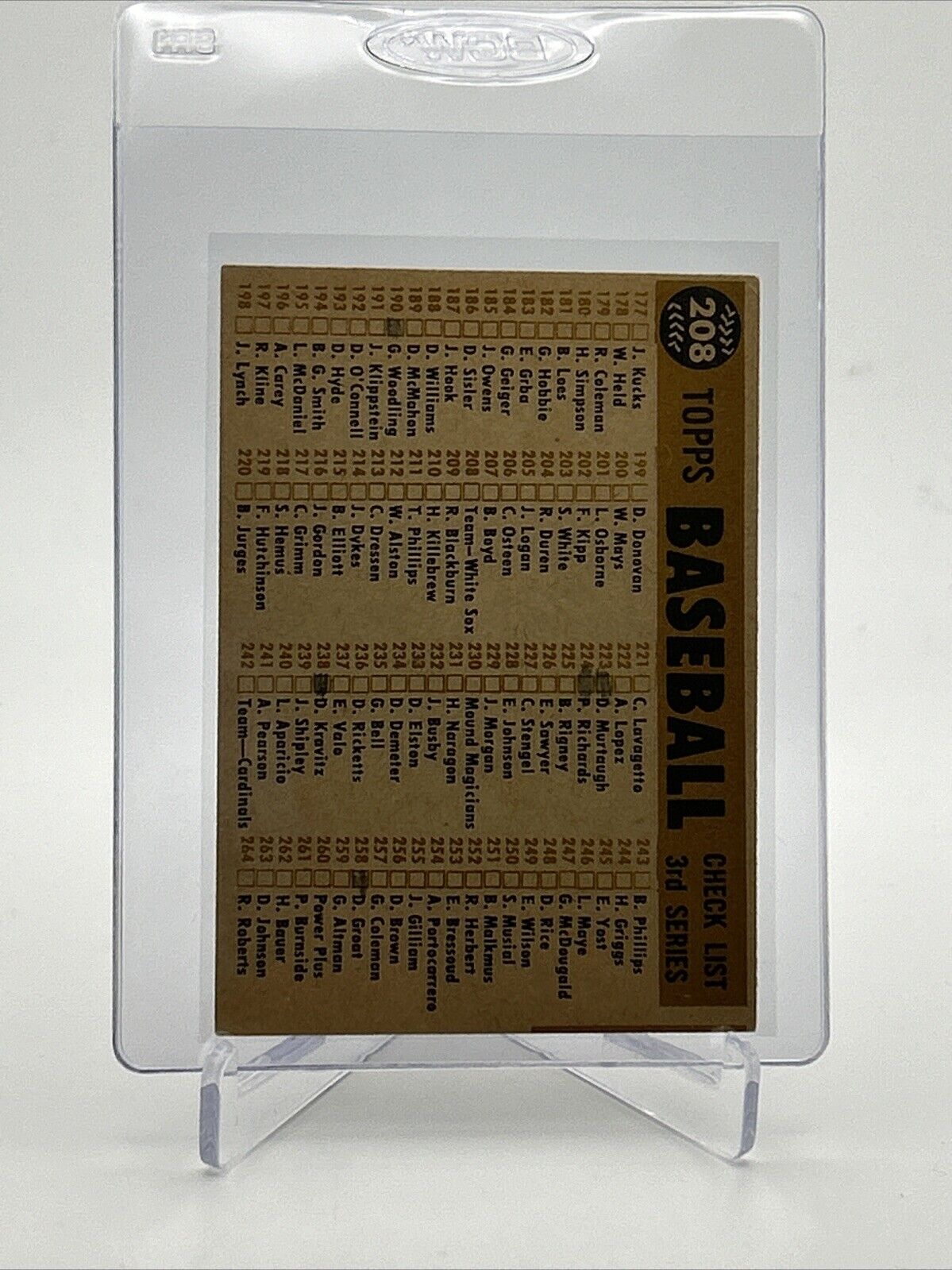 1960 Topps Chicago White Sox Team Baseball Card #208 VG Quality FREE SHIPPING
