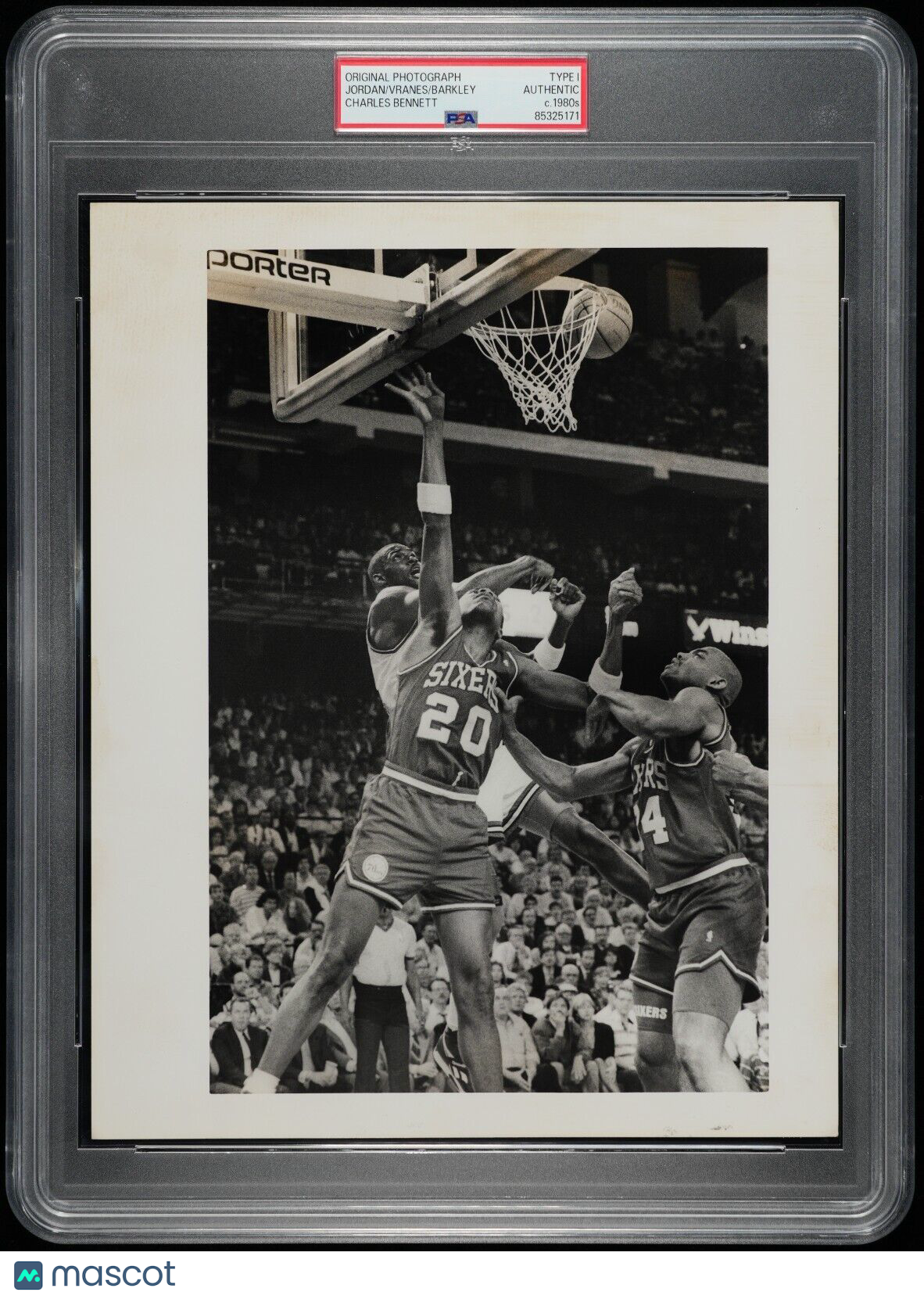 PSA/DNA Type 1 photo Michael Jordan Vs Charles Barkley 1980's by Charles Bennett