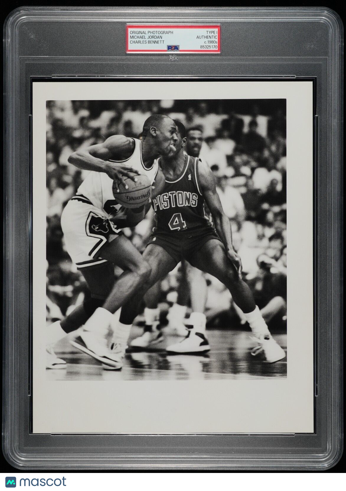 PSA/DNA Type 1 photo Michael Jordan Vs Joe Dumars - 1980's by Charles Bennett