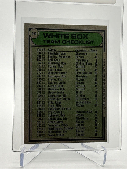 1979 Topps Chicago White Sox/Don Kessinger Card #404 NM #4 FREE SHIPPING
