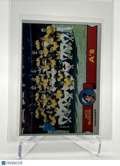 1979 Topps Oakland A's/Jack McKeon Baseball Card #328 NM #4 FREE SHIPPING
