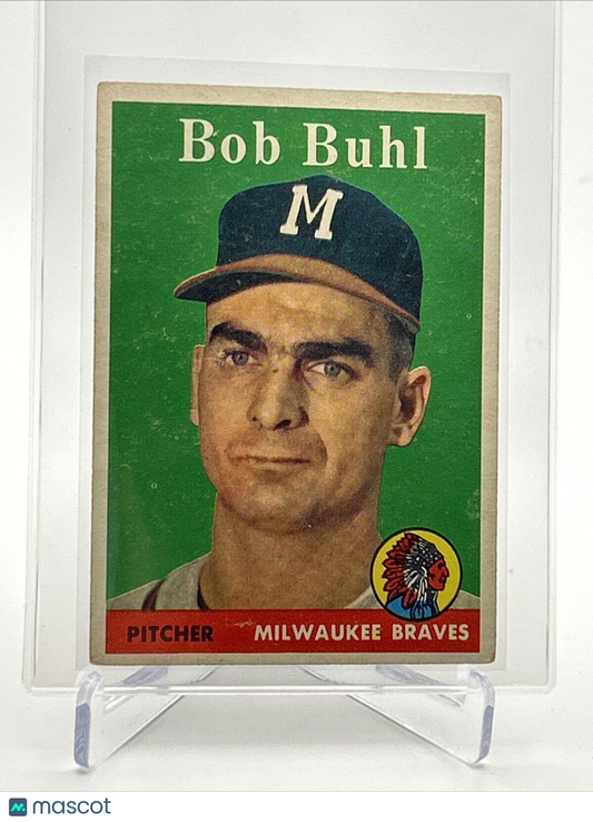1958 Topps Bob Buhl Baseball Card #176 VG Quality #2 FREE SHIPPING