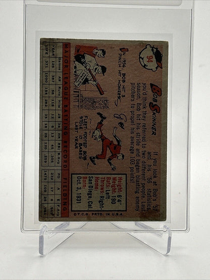 1958 Topps Bob Skinner Baseball Card #94 VG Quality #2 FREE SHIPPING