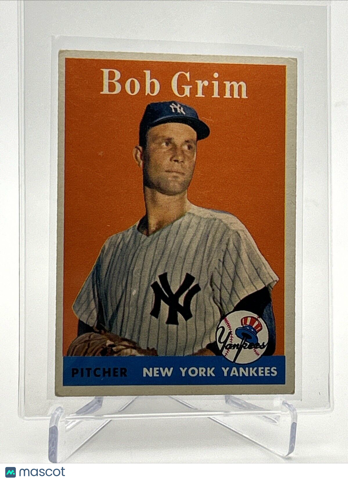 1958 Topps Bob Grim Baseball Card #224 VG Quality #2 FREE SHIPPING