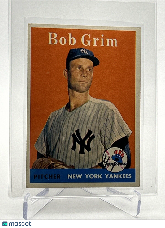 1958 Topps Bob Grim Baseball Card #224 VG Quality #2 FREE SHIPPING