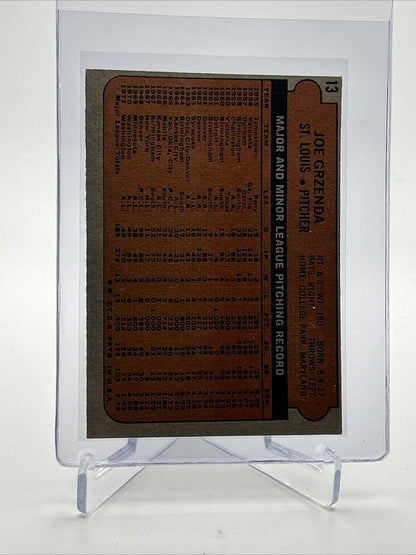 1972 Topps Joe Grzenda Baseball Card #13 VG-EX Quality #3 FREE SHIPPING