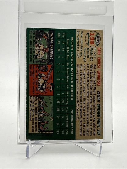 1954 Topps Carl Sawatski Baseball Card #198 VG-EX Quality #2 FREE SHIPPING