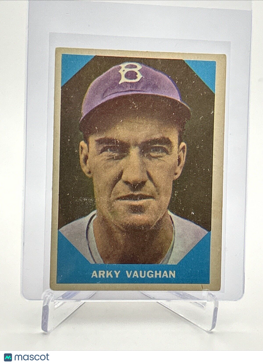 1960 Fleer Baseball Greats Arky Vaughan Card #11 VG Quality #3 FREE SHIPPING