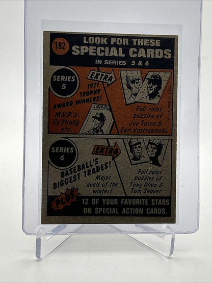 1972 Topps Ed Kranepool Baseball Card #182 VG-EX Quality #2 FREE SHIPPING