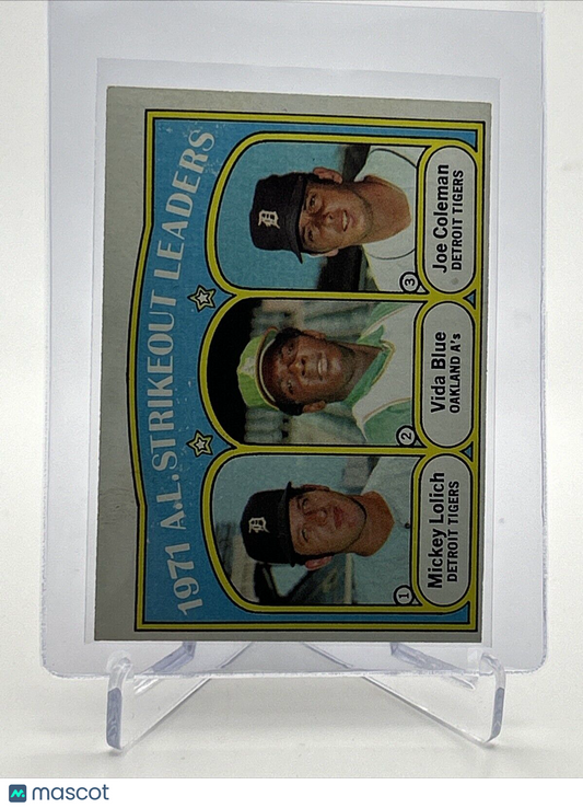 1972 Topps 1971 A.L. Strikeout Leaders Card #96 VG-EX Quality #2 FREE SHIPPING