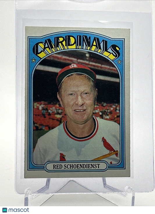 1972 Topps Red Schoendienst Baseball Card #67 VG-EX Quality #2 FREE SHIPPING
