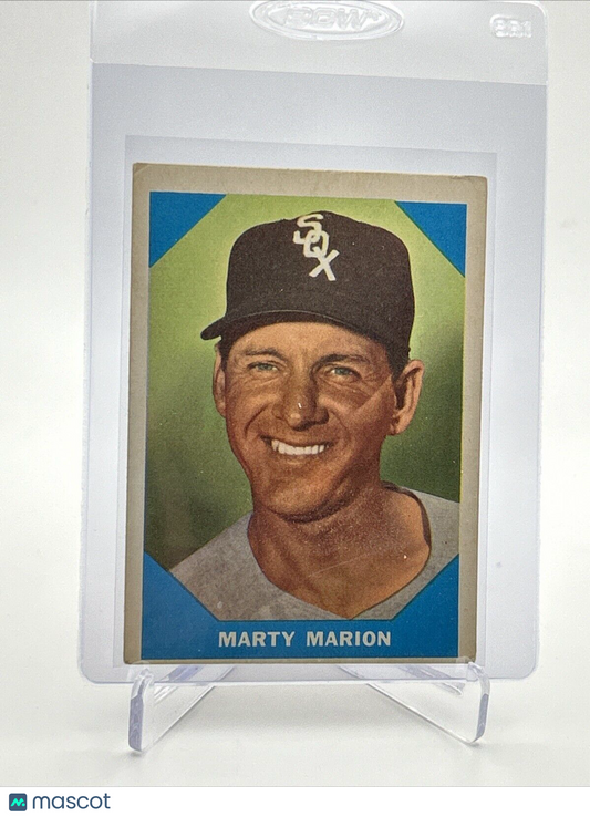1960 Fleer Baseball Greats Marty Marion Card #19 VG Quality #3 FREE SHIPPING
