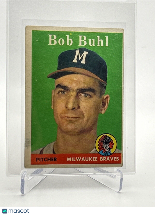 1958 Topps Bob Buhl Baseball Card #176 VG Quality #3 FREE SHIPPING