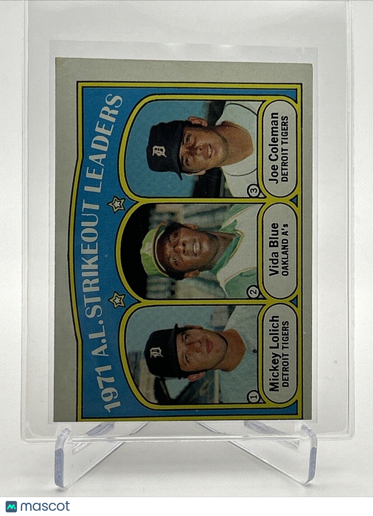 1972 Topps 1971 A.L. Strikeout Leaders Card #96 VG Quality FREE SHIPPING