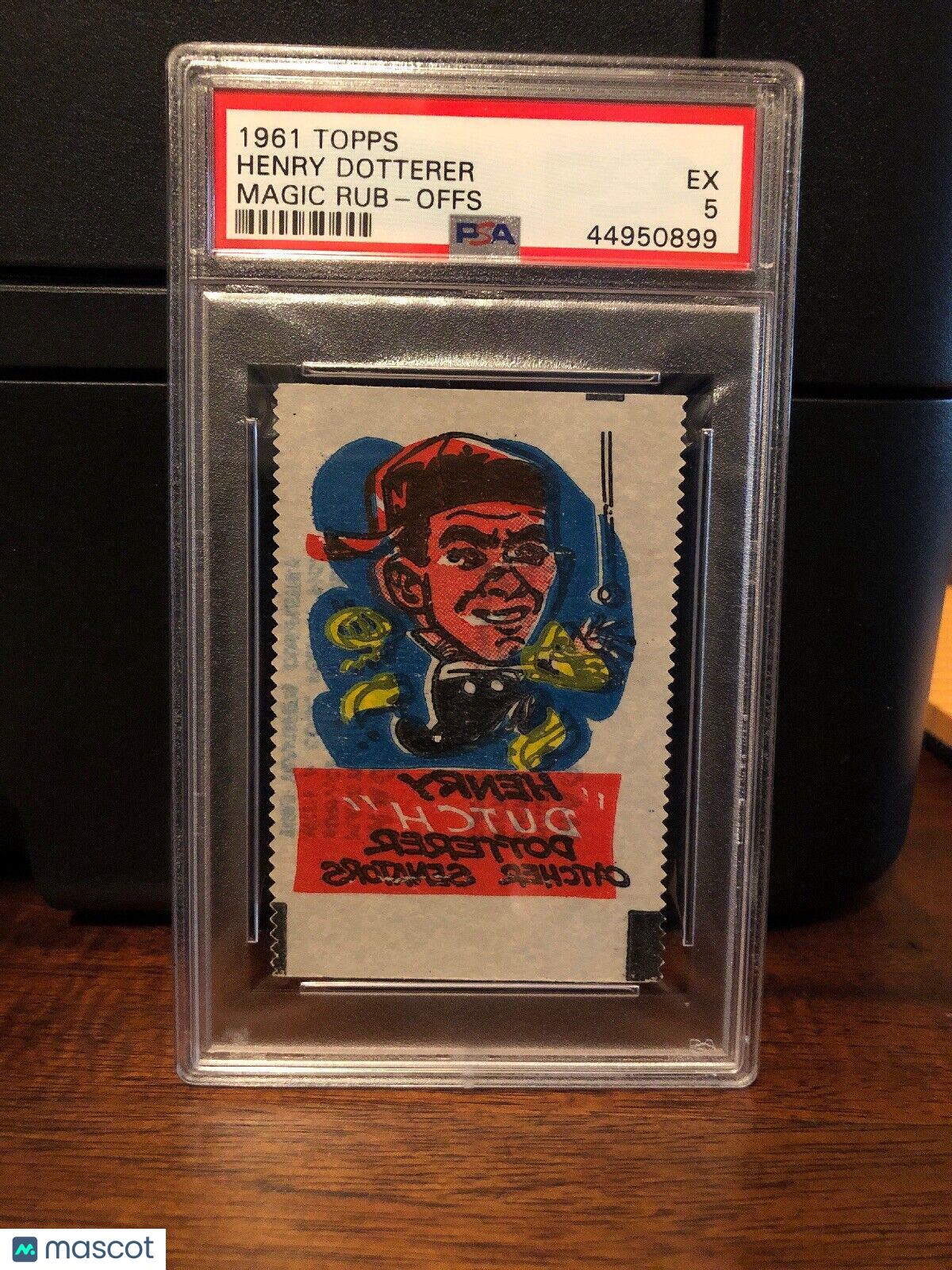 1961 Topps Magic Rub-offs Henry Dotterer Baseball Card PSA 5 EX
