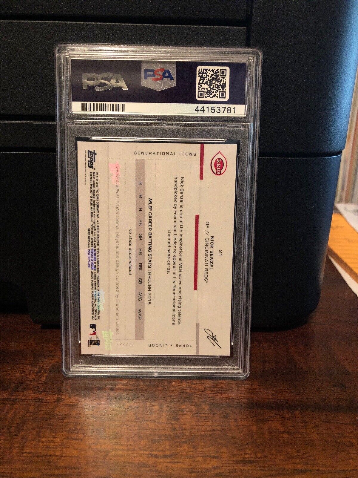 2019 Topps X Lindor Nick Senzel Rookie Baseball Card #21 PSA 10 Gem Mint
