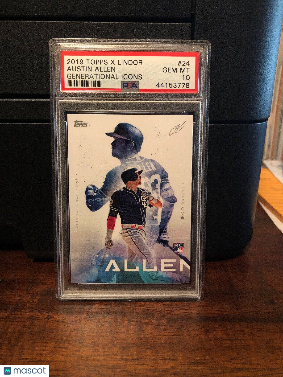 2019 Topps X Lindor Austin Allen Rookie Baseball Card #24 PSA 10 Gem Mint