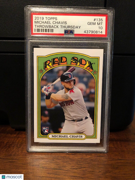 2019 Topps Throwback Thursday Michael Chavis Rookie Card #135 PSA 10 Gem Mint