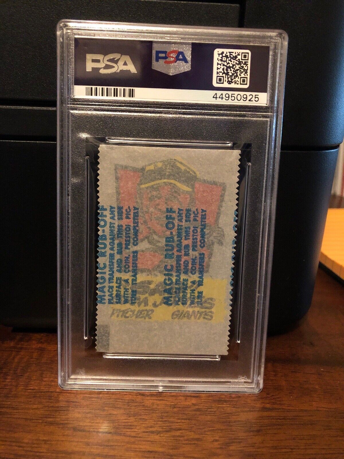 1961 Topps Magic Rub-offs "Sad" Sam Jones Baseball Card PSA 5 EX