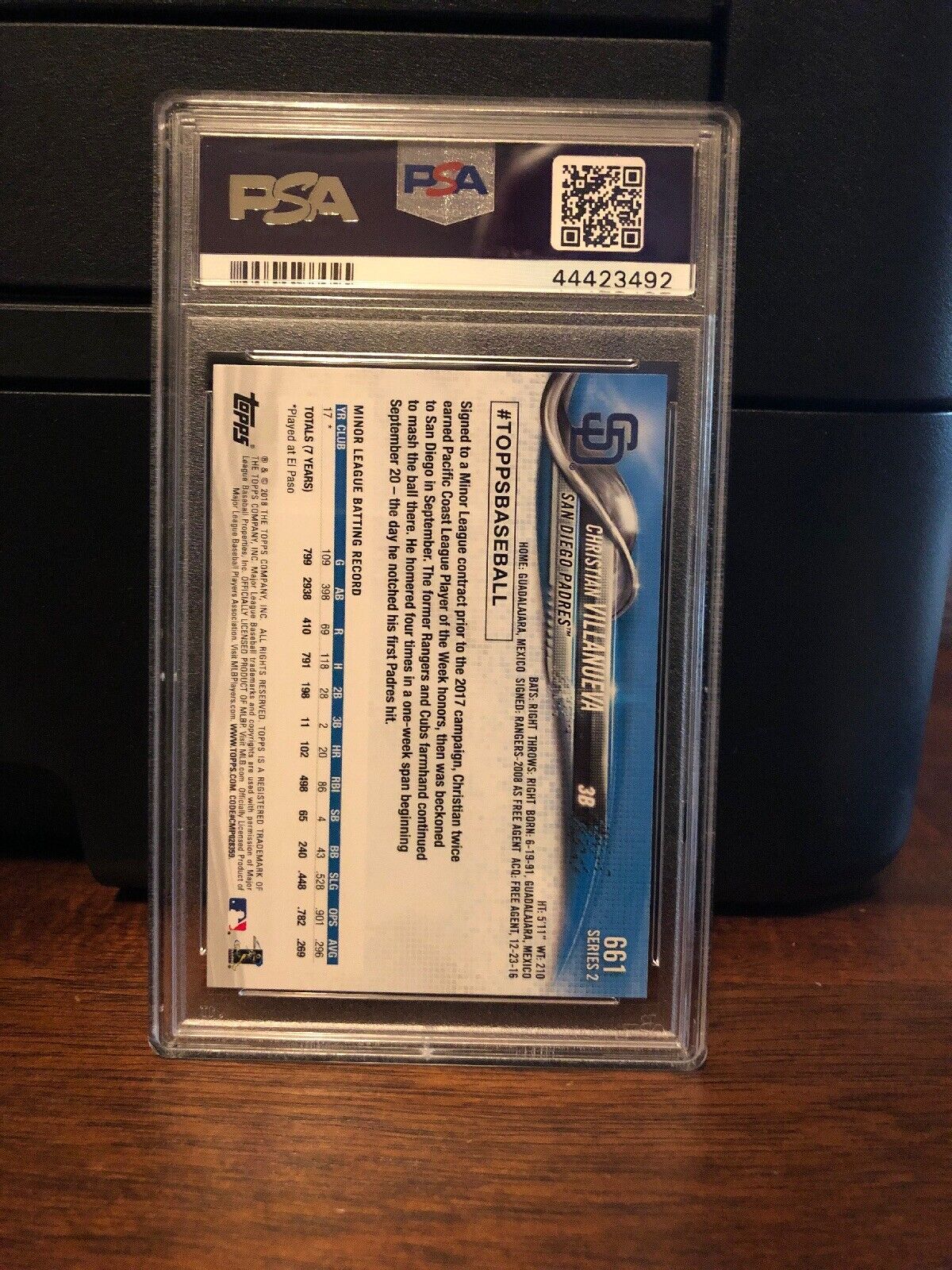 2018 Topps All-Star Game Edition Christian Villanueva Rookie Card #661 PSA 10
