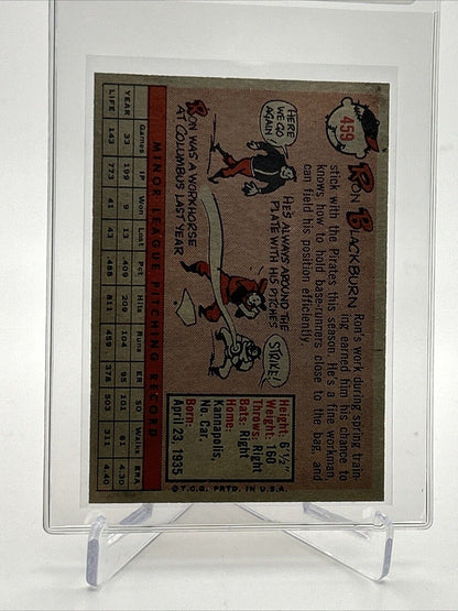 1958 Topps Ron Blackburn Rookie Baseball Card #459 EXMT Quality #2 FREE SHIPPING