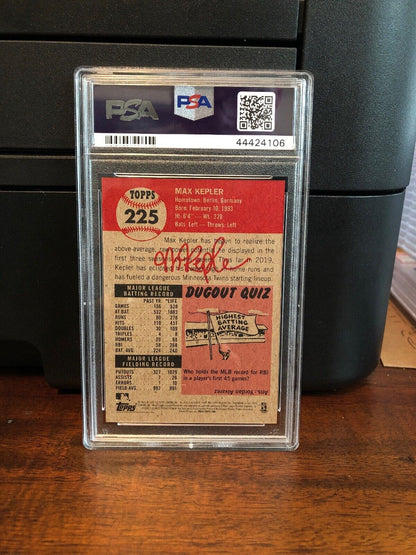 2019 Topps Living Set Max Kepler Baseball Card #225 PSA 10 Gem Mint