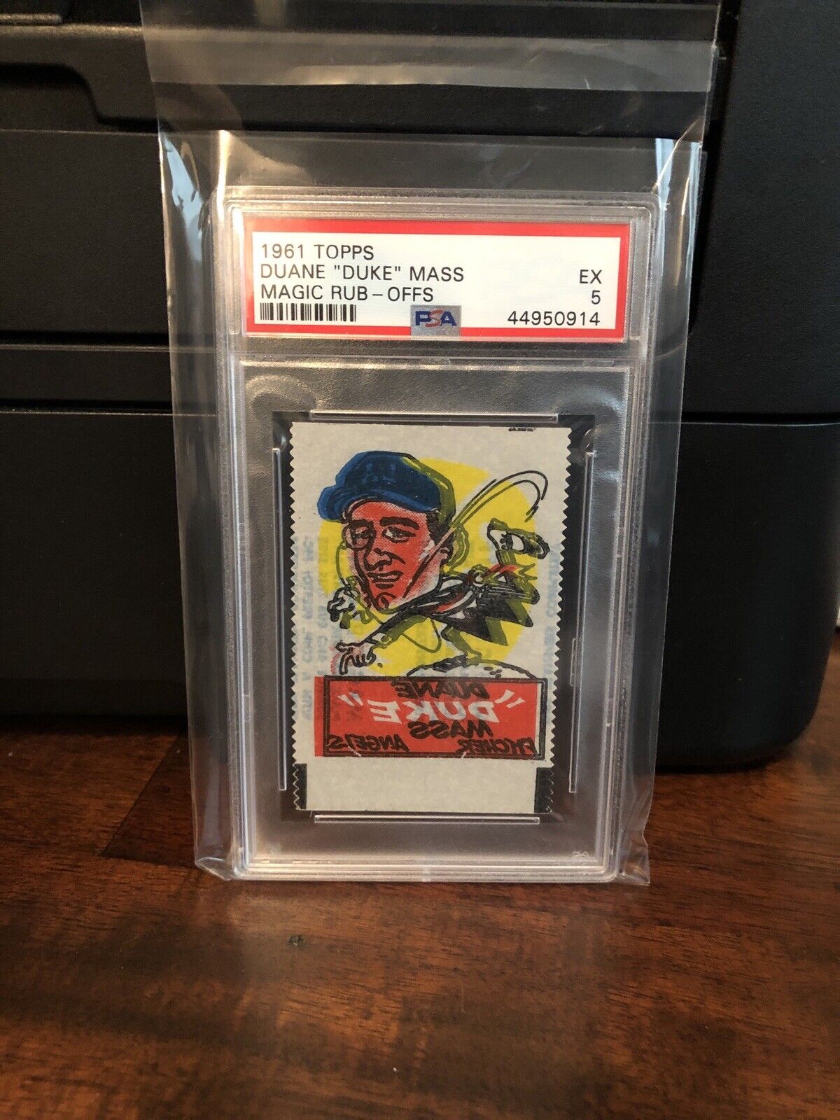 1961 Topps Magic Rub-offs "Duke" Duane Mass Baseball Card PSA 5 EX
