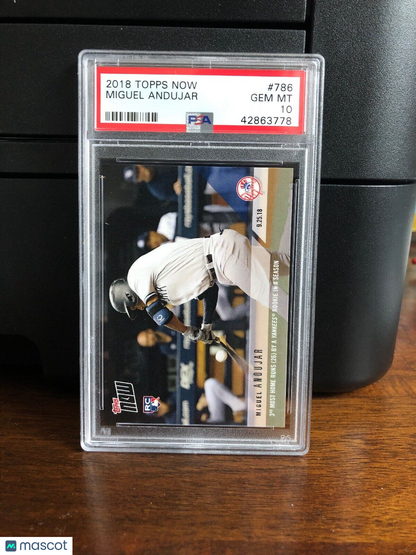 2018 Topps Now Miguel Andujar Yankees Rookie Card #786 PSA 10 Gem Mint