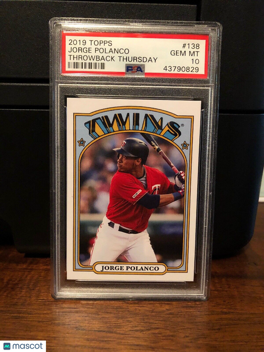 2019 Topps Throwback Thursday Jorge Polanco Baseball Card #138 PSA 10 Gem Mint