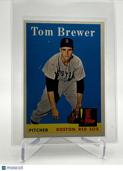 1958 Topps Tom Brewer Baseball Card #220 EX-MT Quality #2 FREE SHIPPING