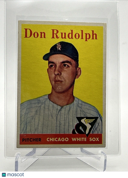 1958 Topps Don Rudolph Rookie Baseball Card #347 EX-MT Quality #2 FREE SHIPPING