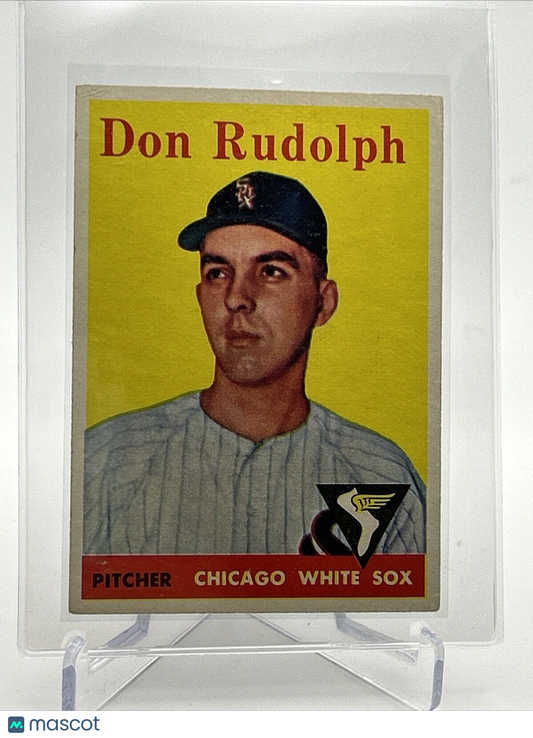 1958 Topps Don Rudolph Rookie Baseball Card #347 EX-MT Quality #2 FREE SHIPPING