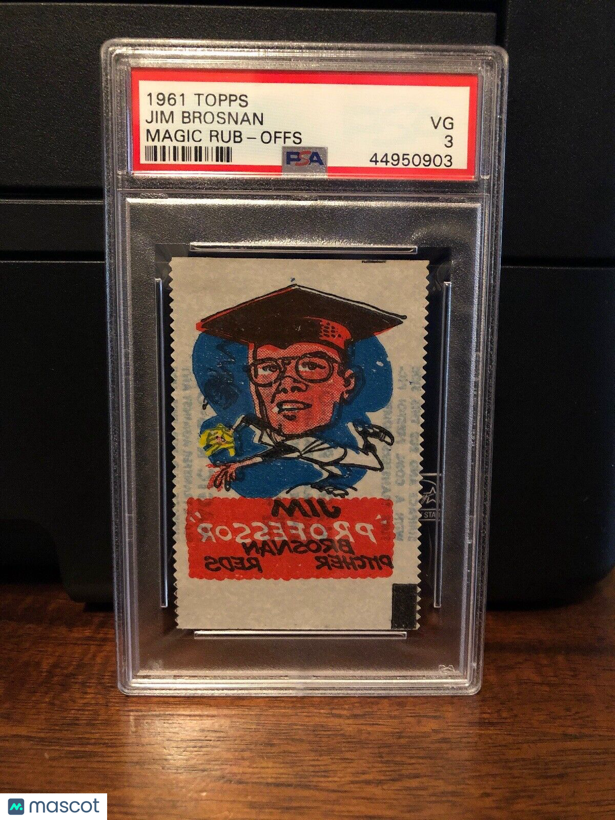 1961 Topps Magic Rub-offs Jim Brosnan Baseball Card PSA 3 VG