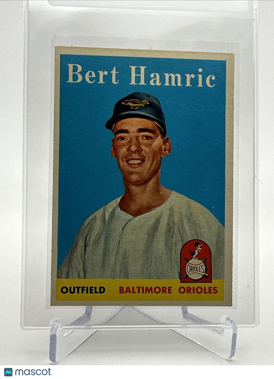 1958 Topps Bert Hamric Baseball Card #336 EX-MT Quality #2 FREE SHIPPING
