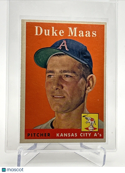 1958 Topps Duke Maas Baseball Card #228 EX-MT Quality #2 FREE SHIPPING