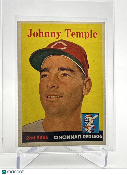 1958 Topps Johnny Temple Baseball Card #205 EX-MT Quality #2 FREE SHIPPING