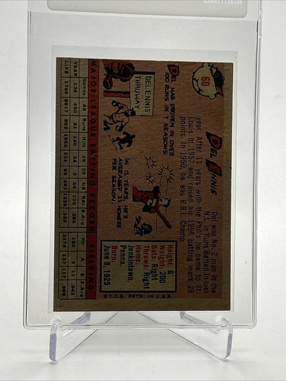 1958 Topps Del Ennis Baseball Card #60 EX-MT Quality #2 FREE SHIPPING