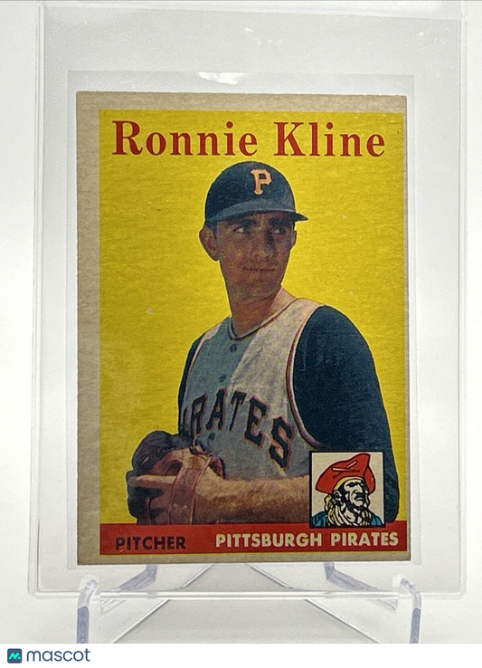 1958 Topps Ronnie Kline Baseball Card #82 EX-MT Quality #2 FREE SHIPPING