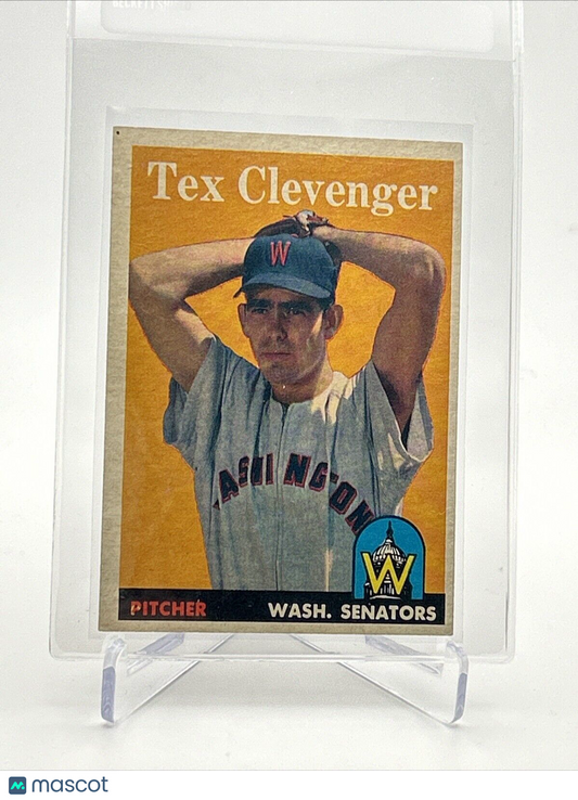 1958 Topps Tex Clevenger Rookie Baseball Card #31 EX-MT Quality #2 FREE SHIPPING