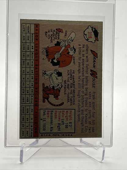 1958 Topps Frank House Baseball Card #318 EX-MT Quality FREE SHIPPING