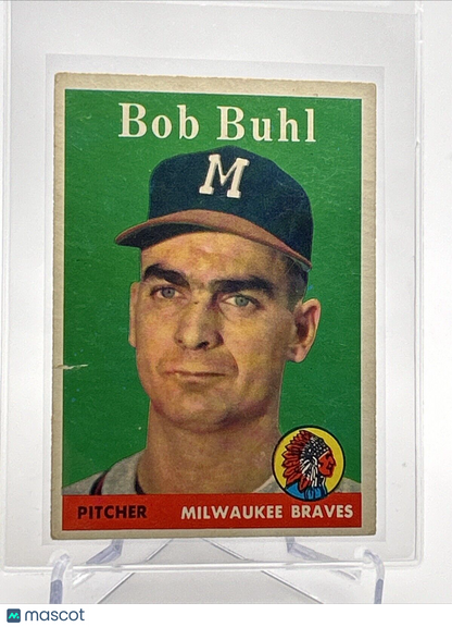 1958 Topps Bob Buhl Baseball Card #176 EX-MT Quality FREE SHIPPING