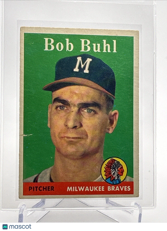1958 Topps Bob Buhl Baseball Card #176 EX-MT Quality FREE SHIPPING