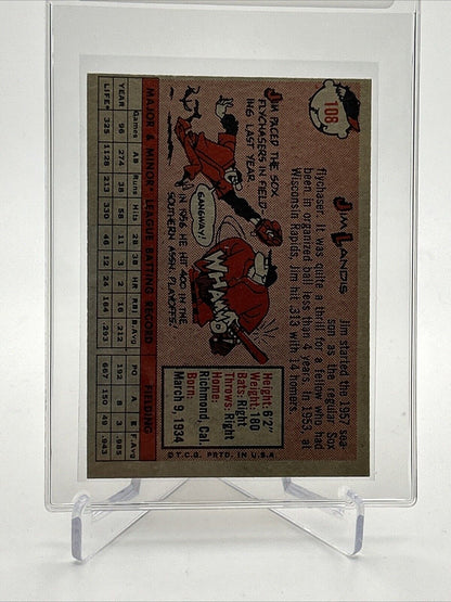 1958 Topps Jim Landis Baseball Card #108 EX-MT Quality #3 FREE SHIPPING