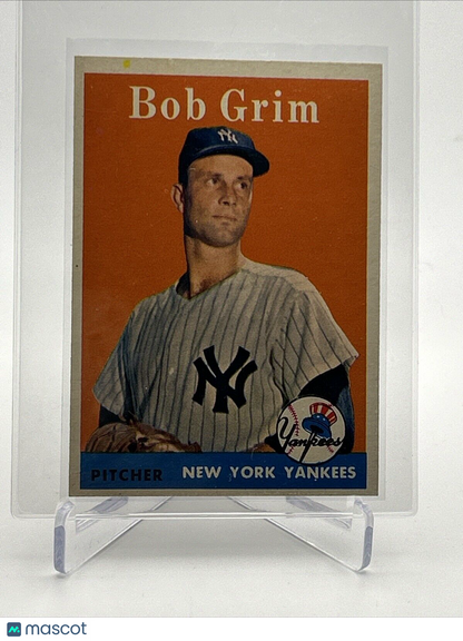 1958 Topps Bob Grim Baseball Card #224 EX-MT Quality FREE SHIPPING